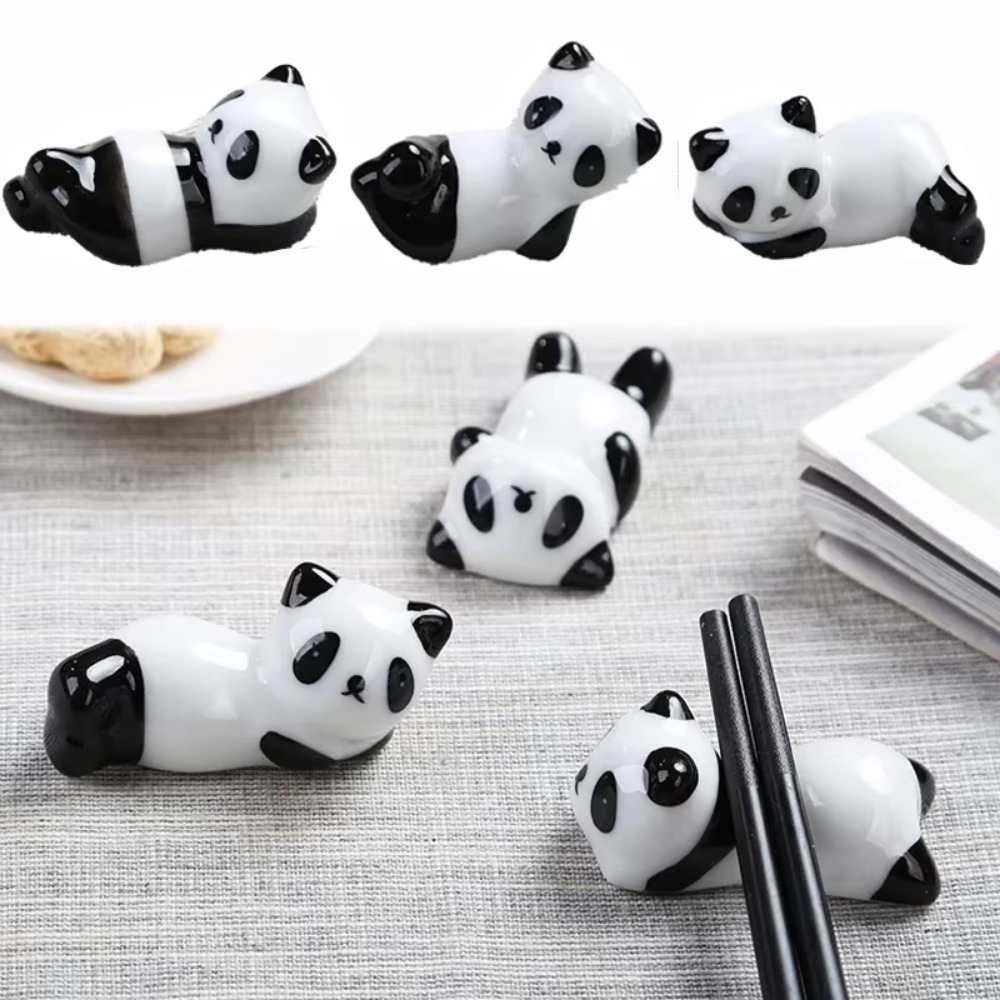 8Pcs/set DIY Panda Chopstick H - огляд і ціна Chopstick Rest Ceramic