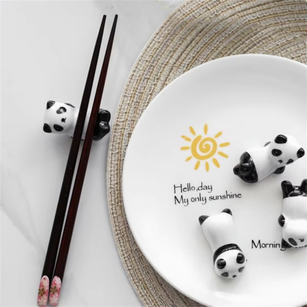 8Pcs/set DIY Panda Chopstick H - огляд і ціна Chopstick Rest Ceramic