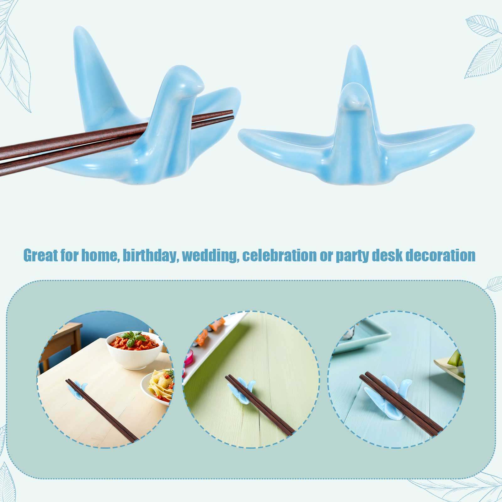 12Pcs Crane Pattern Ceramic Ch - огляд і ціна Chopstick Rest Ceramic