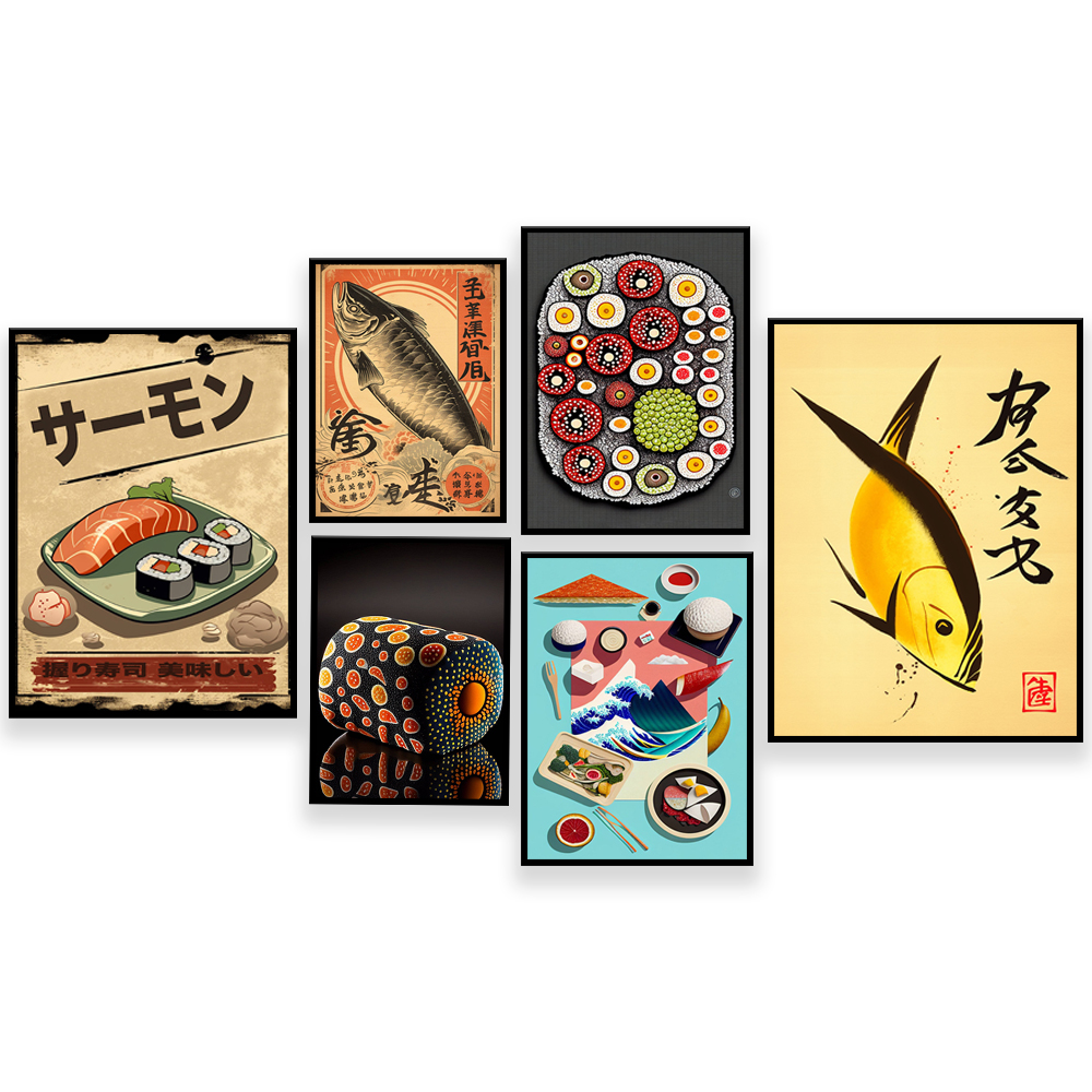 Vintage style Japanese sushi p - огляд і ціна Japanese Food Lifestyle