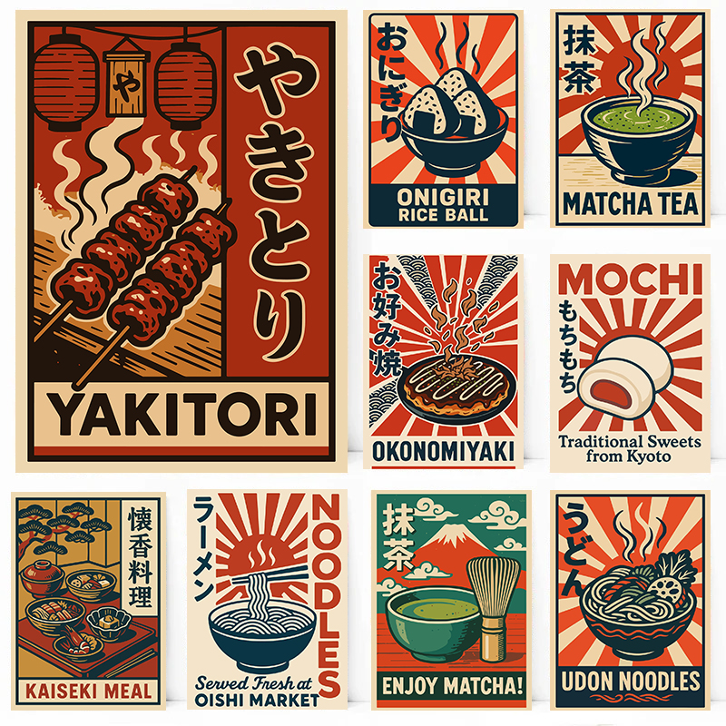 Vintage Style Japanese Food Po - огляд і ціна Japanese Food Lifestyle