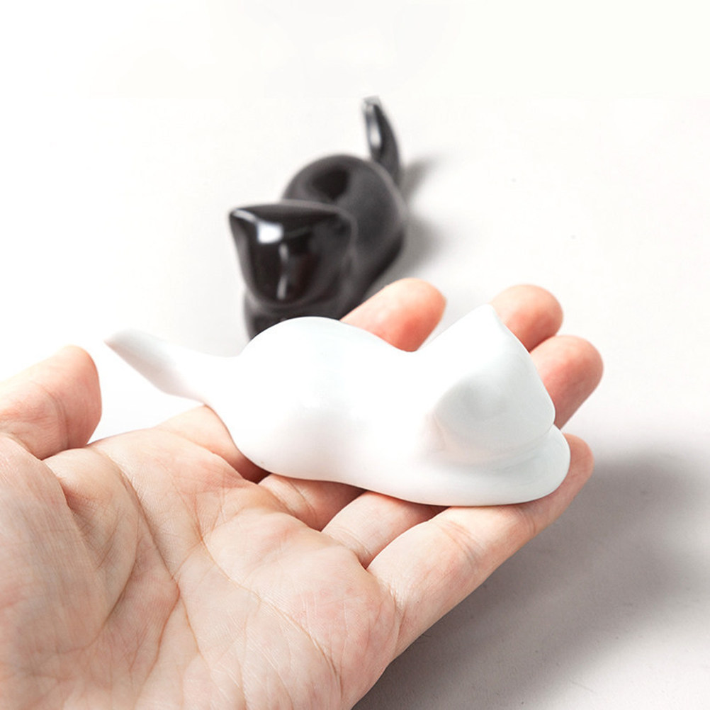 4Pcs Cat Design Ceramics Chops - огляд і ціна Chopstick Rest Ceramic