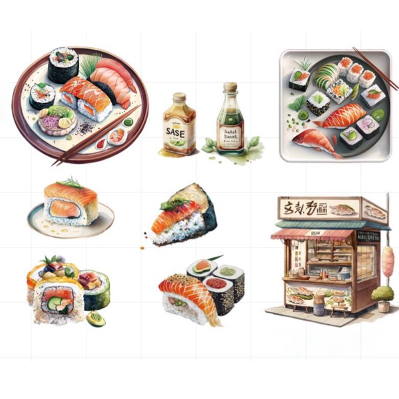 Japanese Food Sushi Sticker 3D - огляд і ціна Japanese Food Lifestyle