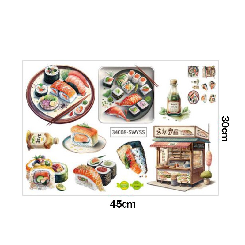 Japanese Food Sushi Sticker 3D - огляд і ціна Japanese Food Lifestyle